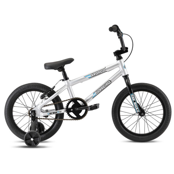 SE Bikes Bronco 16" kids bike in silver from Performance Bicycle Australia