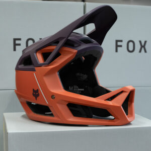 Fox Proframe Helmet Atomic Orange Unbox 3/4 View Performance Bicycle Melbourne Australia