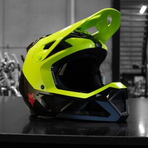 Fox Rampage full face MTB helmet in Barge yellow from Performance Bicycle Australia, online or in store.